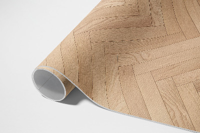 Tapis vinyle rectangulaire Parquet élégant en bois clair à chevrons