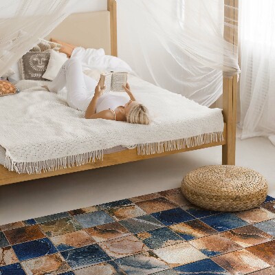 Tapis vinyle mosaïque de pierre vintage