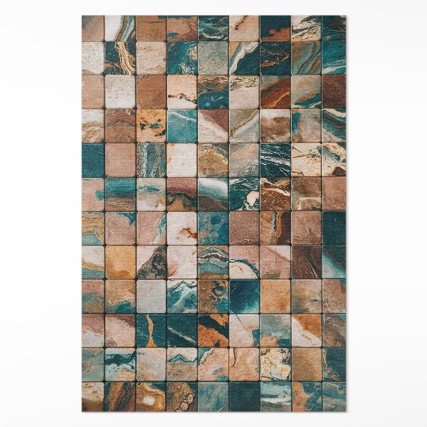 Tapis vinyle rectangulaire Mosaïque de pierre et carreaux de marbre vintage