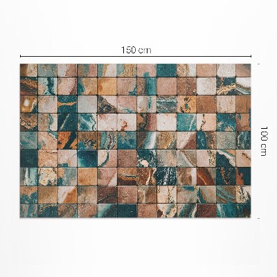 Tapis vinyle rectangulaire Mosaïque de pierre et carreaux de marbre vintage