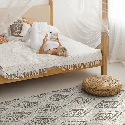 Tapis vinyle rectangulaire Motif d'ornement géométrique régulier