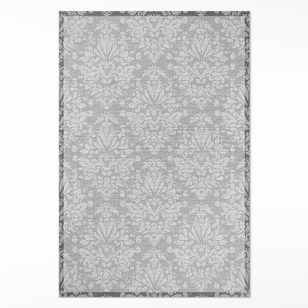 Tapis vinyle ornement végétal vintage
