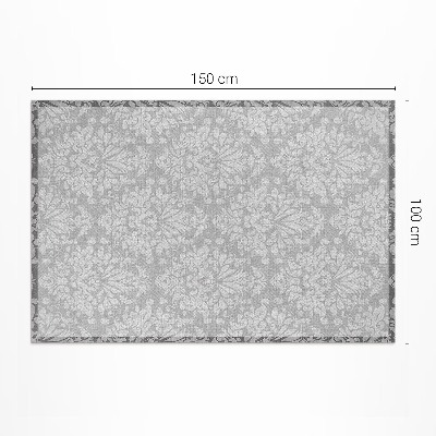Tapis vinyle ornement végétal vintage