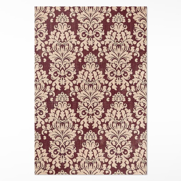 Tapis vinyle rectangulaire Ornement floral régulier de style vintage