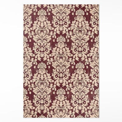 Tapis vinyle rectangulaire Ornement floral régulier de style vintage