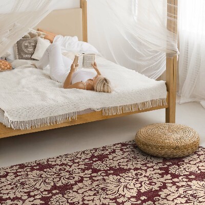 Tapis vinyle rectangulaire Ornement floral régulier de style vintage