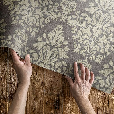 Tapis vinyle Motifs végétaux ornementaux denses et vintage