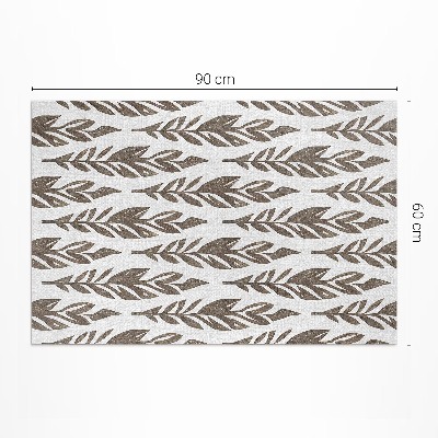 Tapis vinyle rectangulaire Motif de plantes bohèmes vintage à feuilles peintes