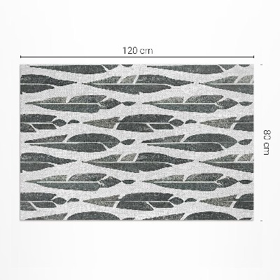 Tapis vinyle Plumes indiennes peintes, style bohème vintage