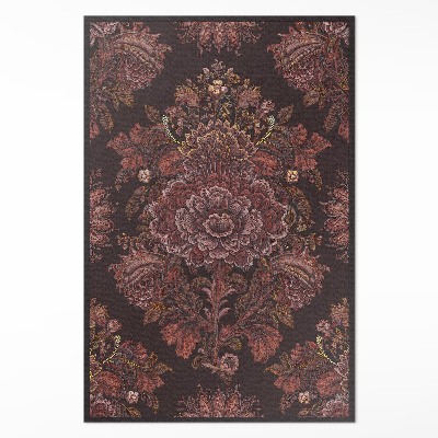 Tapis vinyle rectangulaire Composition florale ornementale vintage
