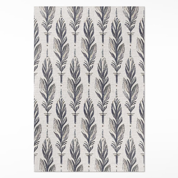 Tapis vinyle rectangulaire Plumes indiennes de style bohème