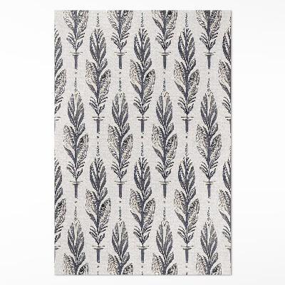 Tapis vinyle rectangulaire Plumes indiennes de style bohème