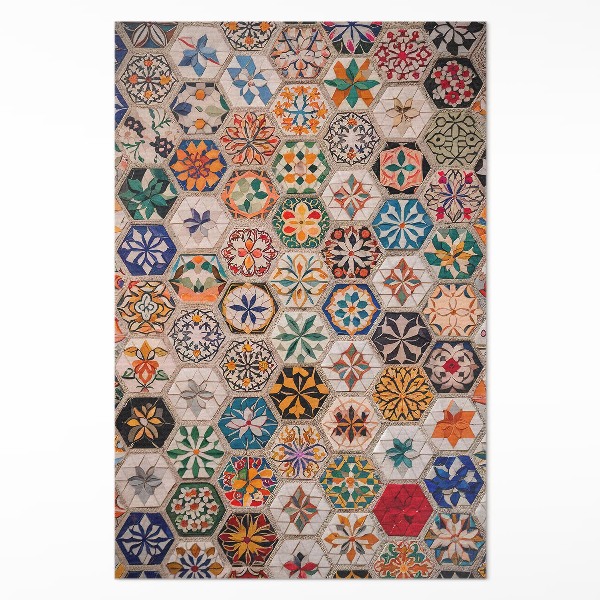 Tapis vinyle Mosaïque rétro abstraite colorée