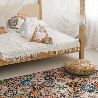 Tapis vinyle Mosaïque rétro abstraite colorée