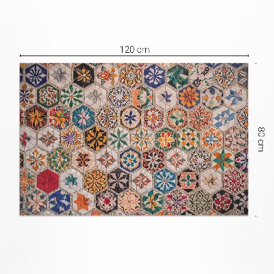 Tapis vinyle Mosaïque rétro abstraite colorée
