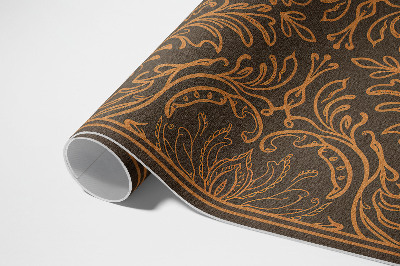 Tapis vinyle rectangulaire Ornement linéaire végétal art nouveau vintage