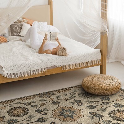 Tapis vinyle rectangulaire Fleurs et plantes décoratives de style vintage