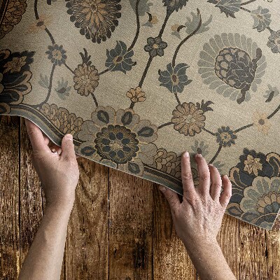 Tapis vinyle rectangulaire Fleurs et plantes décoratives de style vintage