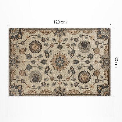 Tapis vinyle rectangulaire Fleurs et plantes décoratives de style vintage