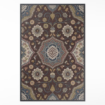 Tapis vinyle Motif ornemental vintage de fleurs et de plantes