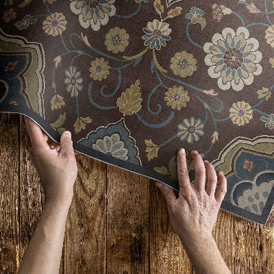 Tapis vinyle Motif ornemental vintage de fleurs et de plantes