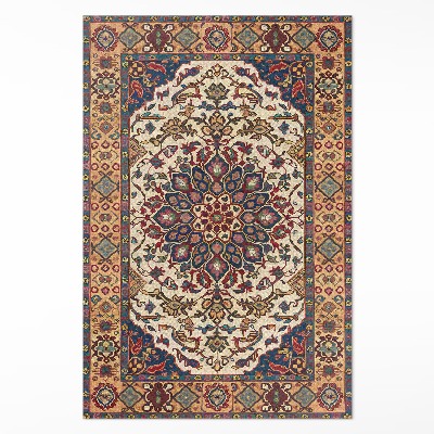 Tapis vinyle rectangulaire Ornements végétaux décoratifs de style turc