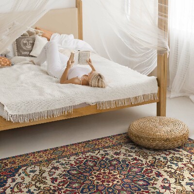 Tapis vinyle rectangulaire Ornements végétaux décoratifs de style turc