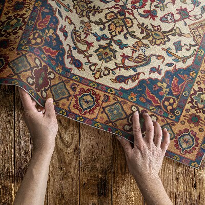 Tapis vinyle rectangulaire Ornements végétaux décoratifs de style turc