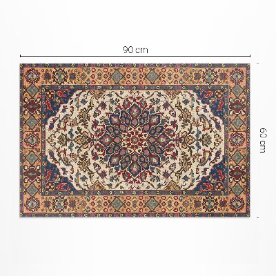 Tapis vinyle rectangulaire Ornements végétaux décoratifs de style turc