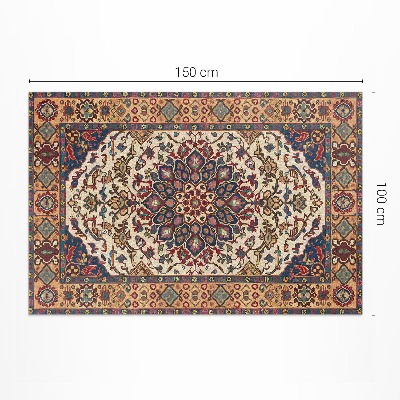 Tapis vinyle rectangulaire Ornements végétaux décoratifs de style turc