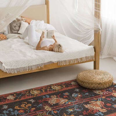 Tapis vinyle rectangulaire Ornement floral vintage