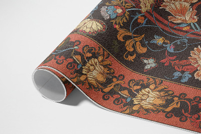 Tapis vinyle rectangulaire Ornement floral vintage