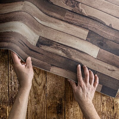 Tapis vinyle rectangulaire Parquet en bois naturel