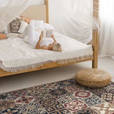 Tapis vinyle rectangulaire Carreaux vintage à motifs de mosaïque ancienne