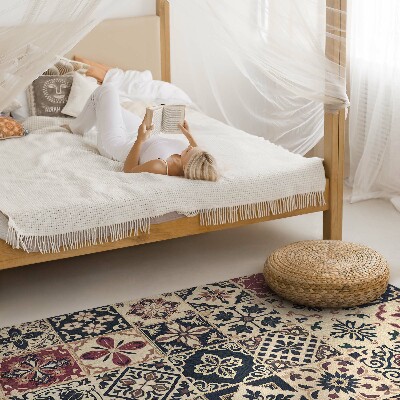 Tapis vinyle Carreaux de mosaïque à motifs anciens de style vintage