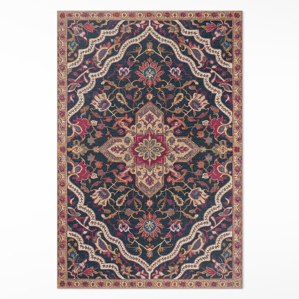 Tapis vinyle rectangulaire Riche ornement floral de style turc