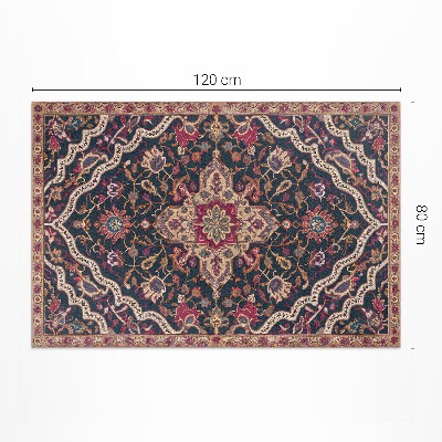 Tapis vinyle rectangulaire Riche ornement floral de style turc