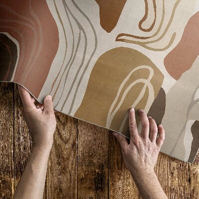 Tapis vinyle Lignes et taches bohèmes pastel