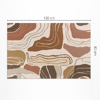 Tapis vinyle Lignes et taches bohèmes pastel