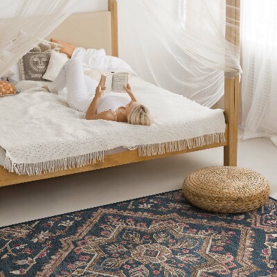 Tapis vinyle rectangulaire Motif végétal géométrique, style turc