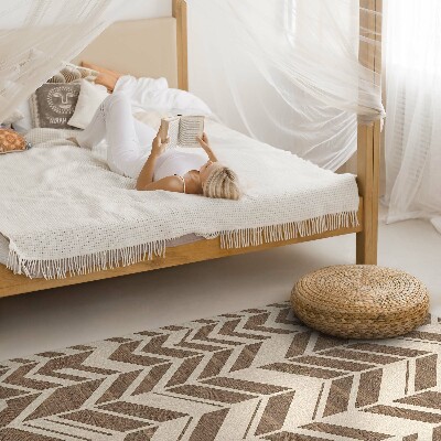 Tapis vinyle rectangulaire Traces décoratives à motifs bohèmes indiens