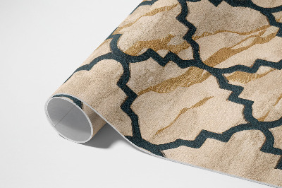 Tapis vinyle rectangulaire Mosaïque de marbre arabesque de style marocain