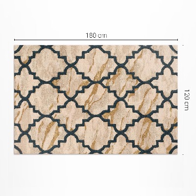 Tapis vinyle rectangulaire Mosaïque de marbre arabesque de style marocain