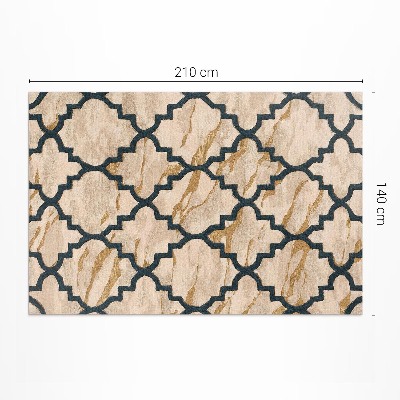 Tapis vinyle rectangulaire Mosaïque de marbre arabesque de style marocain