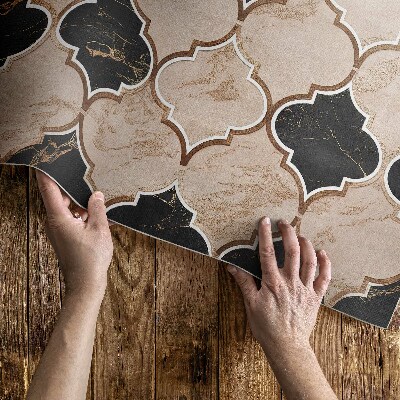 Tapis vinyle Mosaïque de marbre arabesque de style marocain