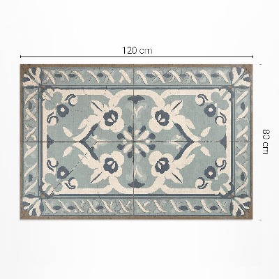 Tapis vinyle rectangulaire Carreaux portugais au délicat motif vintage