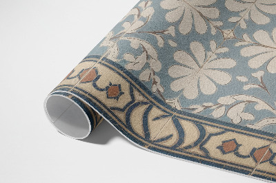 Tapis vinyle rectangulaire Motifs floraux géométriques dans un style rétro