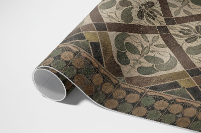 Tapis vinyle Motif vintage à motifs floraux