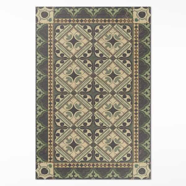 Tapis vinyle rectangulaire Carreaux artistiques classiques