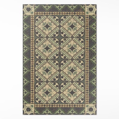 Tapis vinyle rectangulaire Carreaux artistiques classiques